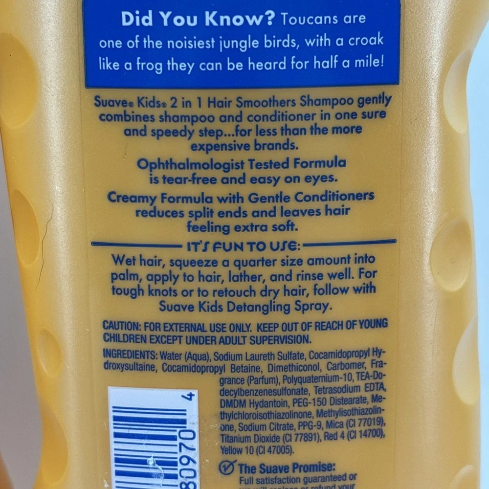 (Lot of 2) Suave Kids 2 in 1 Shampoo Smoothers Orange Mango Outburst Tear Free